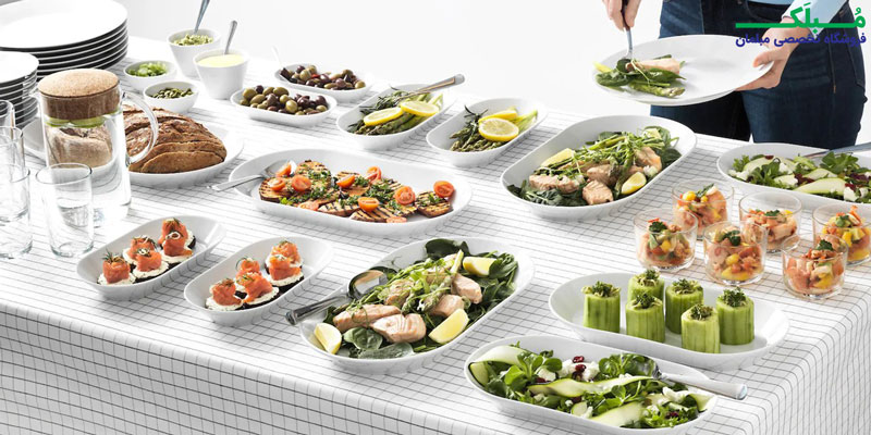 سرو انواع مواد غذایی با دیس چینی ایکیا مدل +IKEA 365 سایز 31 سانتیمتری